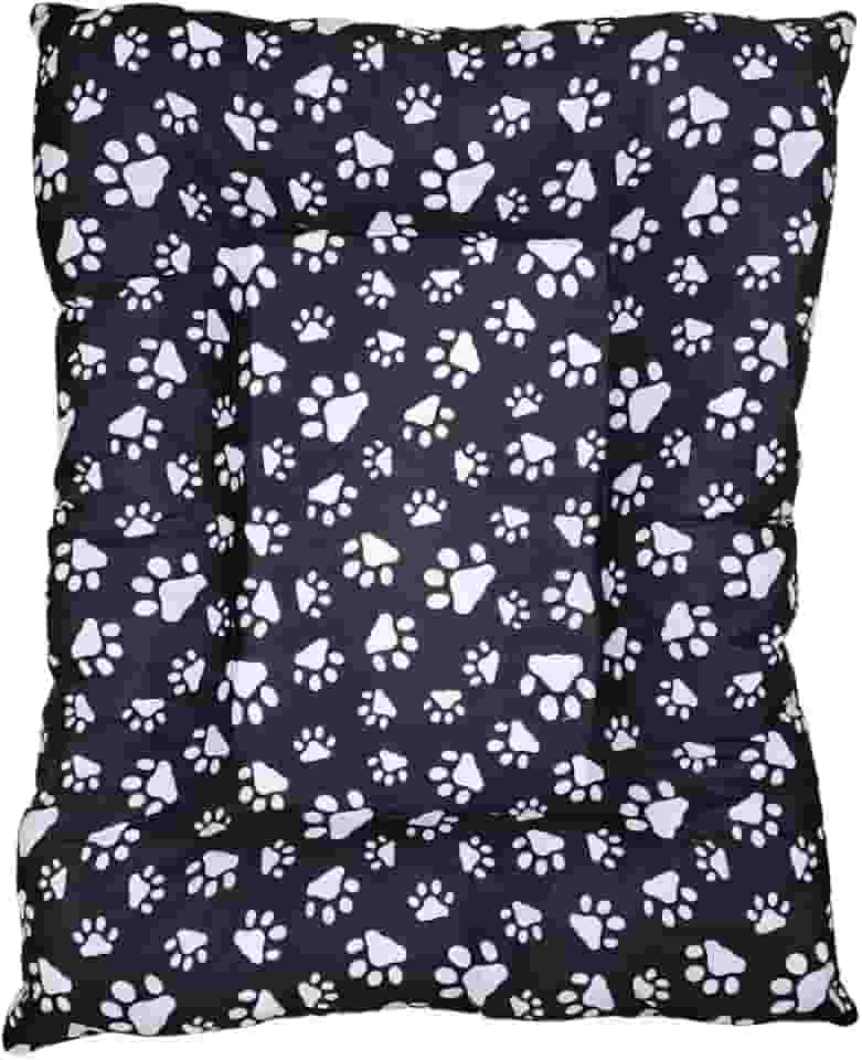 Cama Colchonete Pet para Cachorro ou Gato Pequena Média Grande Macio Lavável (Preto, P)