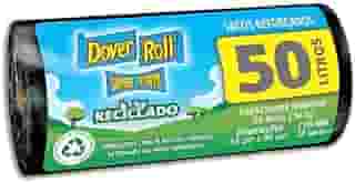 Dover-Roll Super Forte Reciclado 50L Preto, Rolo com 20 Sacos para Lixo