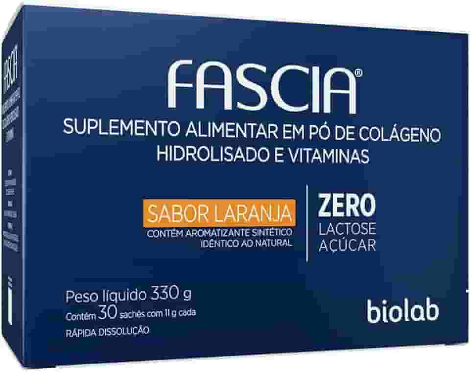 Fascia Colágeno Sabor Laranja Com 30 Saches