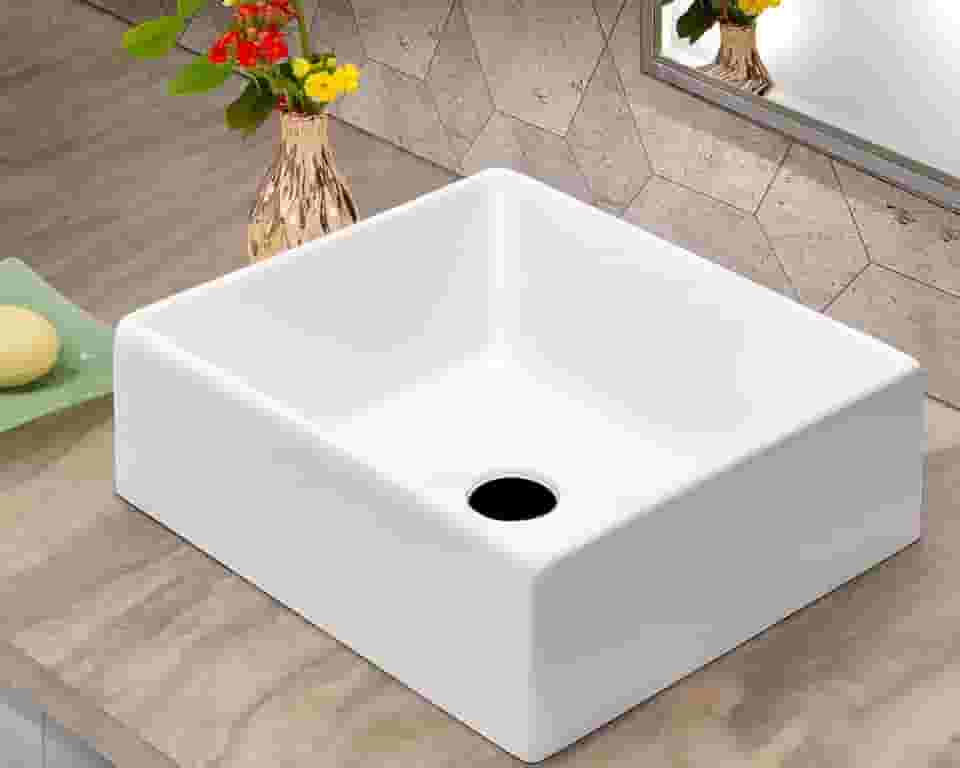 Cuba Pia Retangular para Banheiro Tulipa Branco