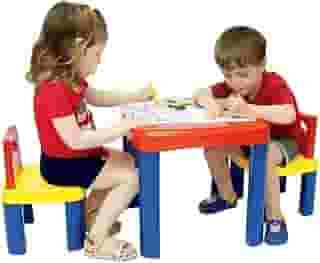 Mesa Didática Infantil Com Cadeiras Mesinha Educativa de Atividades para Criança