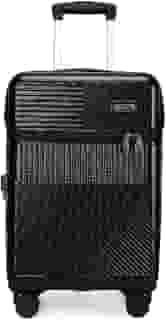 Mala De Viagem Bordo Bagagem 10kg De Mão Rígida 360 Anac USB Cadeado (Preto)
