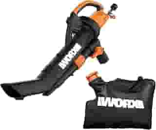 WORX WG509 12 Amp Trivac, soprador de folhas elétrico 3 em 1, aspirador de folhas e cobertura de folhas para cuidados com o gramado