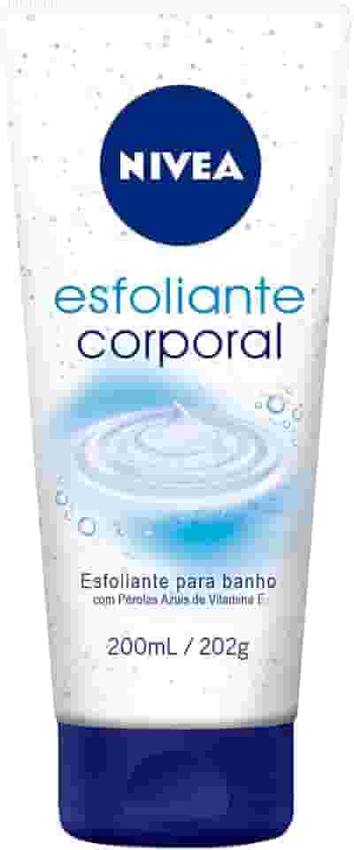 NIVEA Esfoliante Corporal para Banho 200ml - Auxilia na renovação celular, com vitamina E, enriquecido com pérolas azuis, textura cremosa, remove impurezas, proporciona maciez para a pele