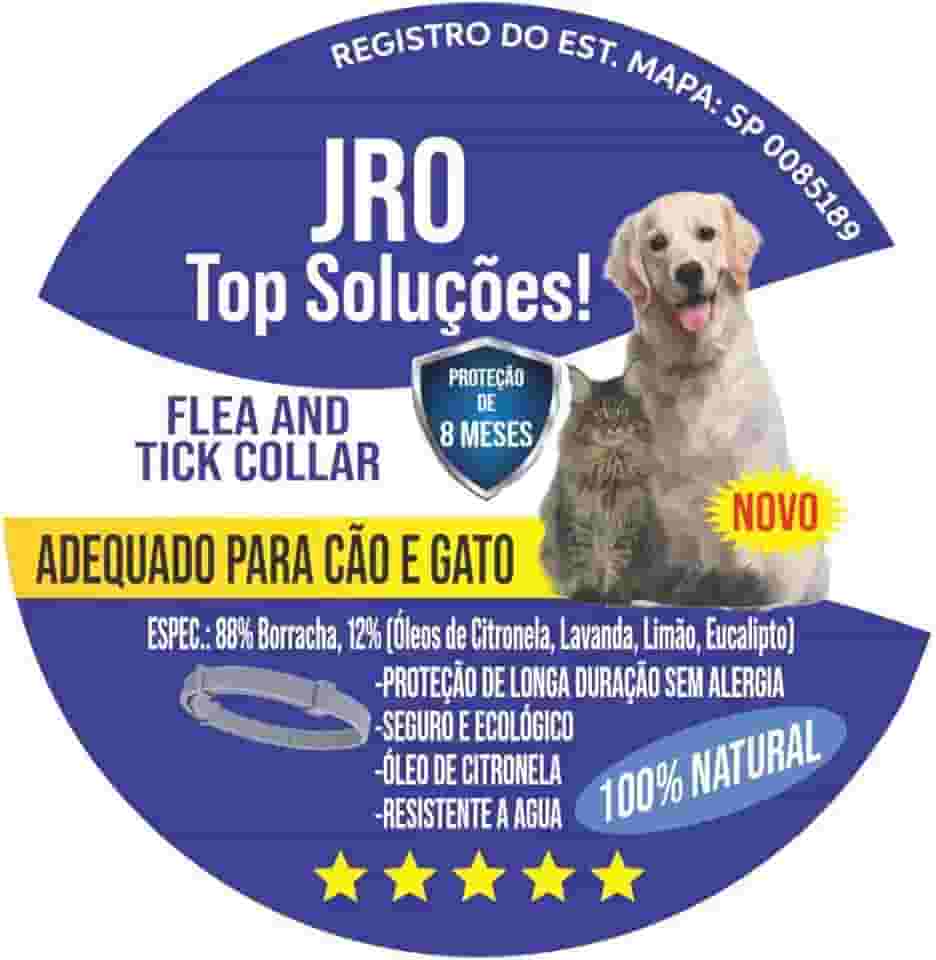 Coleira 38 cm ou 62 cm de comprimento contra pulgas carrapatos mosquitos leishmaniose palha calazar para cães e gatos com até 8 meses de proteção (62 cm)