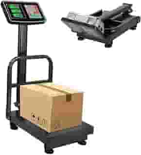 Balança Digital Industrial ILID 150kg - Alta Precisão 50g, Display LED, Superfície Antiferrugem, Função Acumular e Peso Dinâmico para Frutas, Mercado, Logística