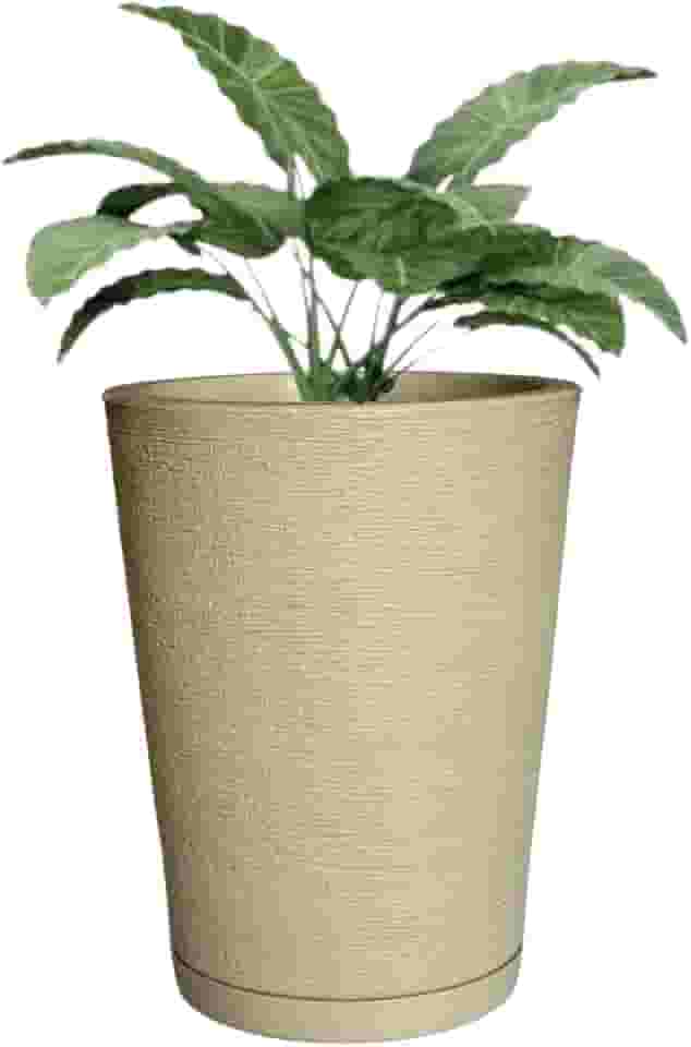 Vaso Polieitleno Decorativo Redondo P/plantas Jardim Varanda (Palha)