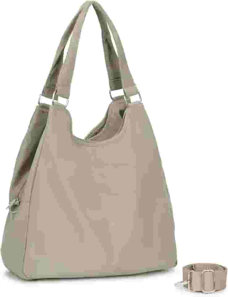 Bolsa Nylon Feminina para Faculdade, Trabalho, Academia e Uso Diário - Bolsa Universitária Lateral de Ombro Impermeável Dia a Dia Casual