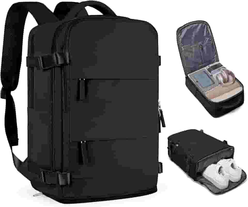 Mochila de viagem coofay casual e versátil, A - Preto, Standard, Mochilas de viagem
