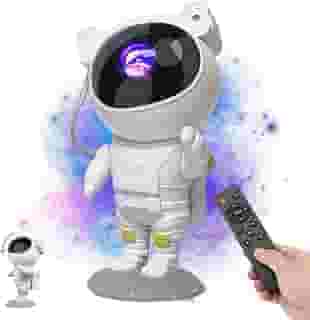 Projetor Galáxia Astronauta Premium Luz Noturna Infantil Estrelas Verdes 7 Efeitos Nebulosa Controle Remoto Timer Quarto Decoração Criativa Relaxante Presente Cinema Festa Adulto Criança