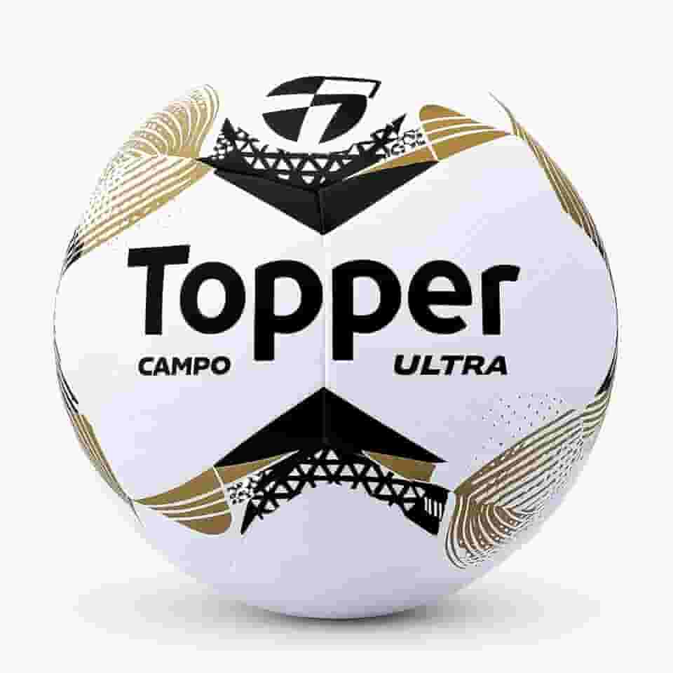 Bola de Futebol de Campo Topper Ultra Dupla Colagem Oficial Dourada