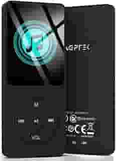 AGPTEK A02Pl 64Gb Mp3 Player, 70 Horas De Reprodução Música Sem Perdas, Suporta Até 128Gb (Preto)