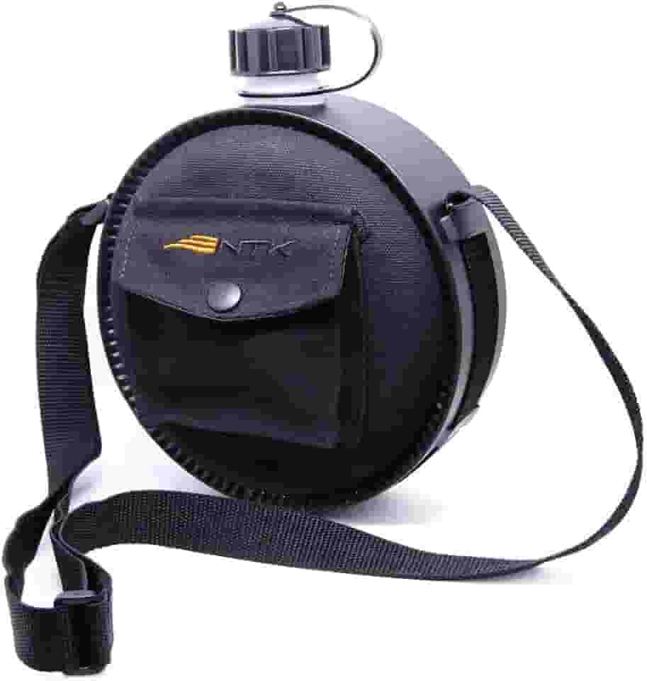 NTK, Cantil para Agua com Capacidade de 1,9 Litros, em Formato Circular, Alça Tiracolo, na Cor Preta