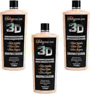 Selagem 3D Profissional – Kit 3×1000 ml | alinhamento dos fios, hidratação e brilho