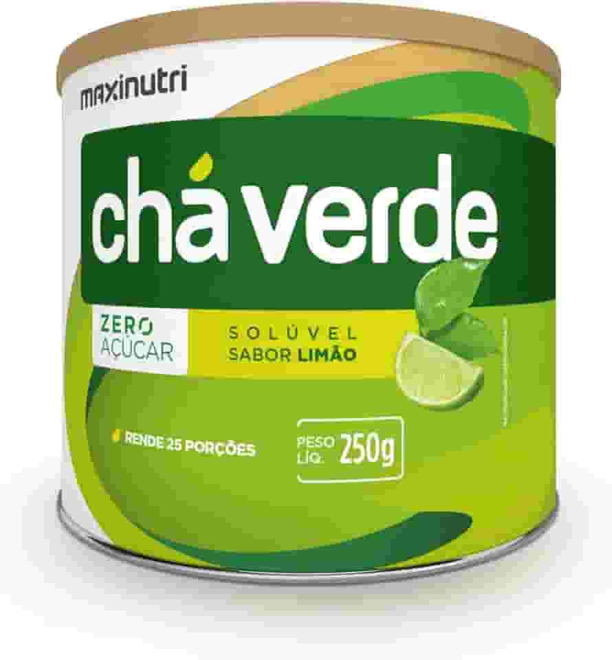 Chá Verde Instântaneo Solúvel Sabor Limão Zero Açúcar Picolinato Cromo 250g Maxinutri