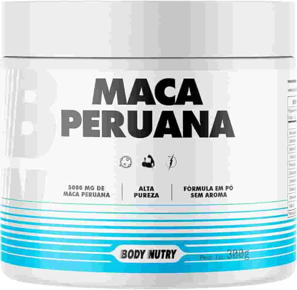 Maca Peruana em Pó Pote 5000mg Por Porção 100% Pura Premium Pure Importada Para Homens e Mulheres Rende 60 Porções | Energia Resistência Original - Body Nutry