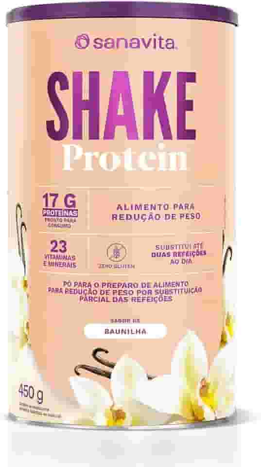 Sanavita Shake Protein - Substituto de Refeição - Sabor Baunilha - 450g