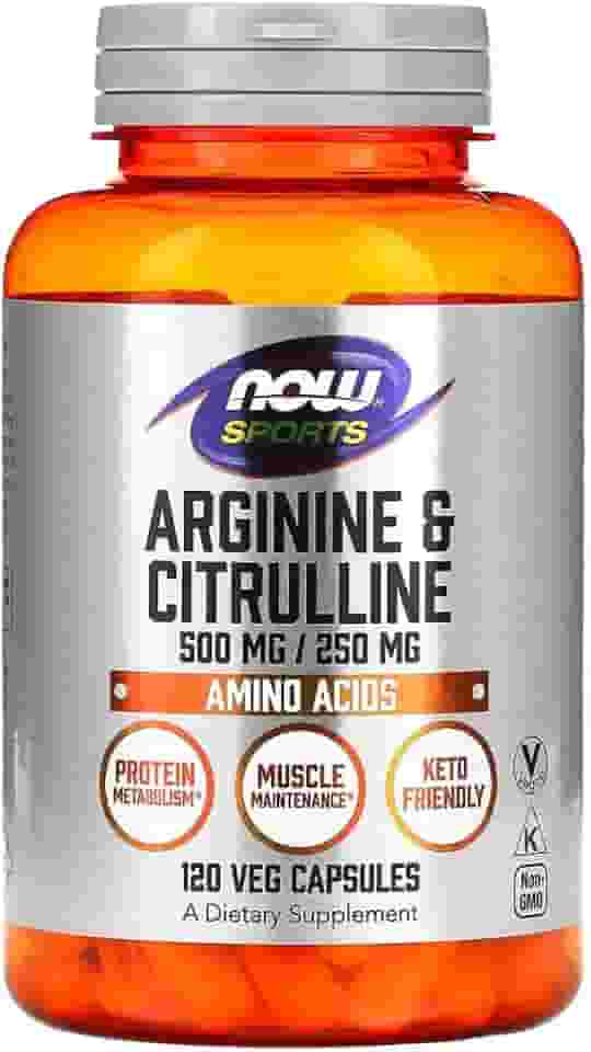 Arginina 500mg e Citrulina 250mg N.ow 120 Veg Caps - No Brasil