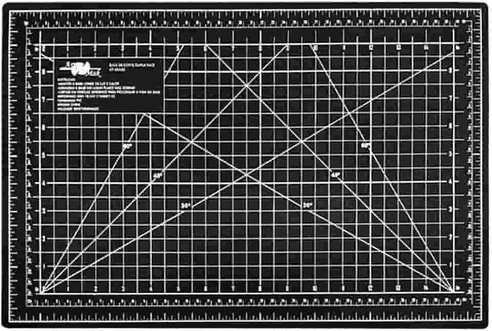 Base Para Corte De Mesa A3 Dupla Face Patchwork Artesanato (Preta)