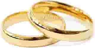 Par de Alianças Casamento Tungstênio Banhada a Ouro 18k