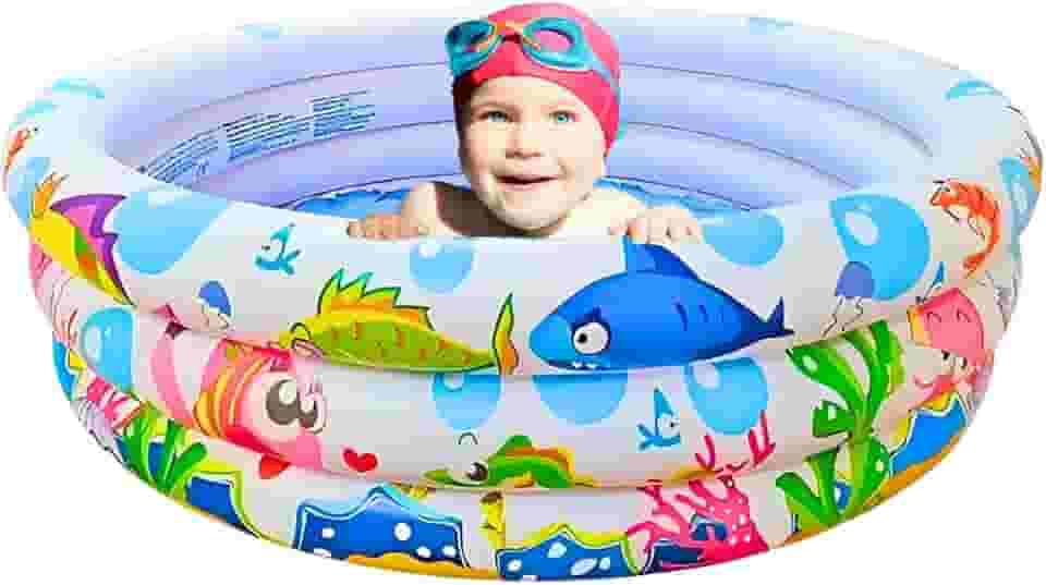 Piscina Infantil 180L Redonda Inflável Àgua e Bolinhas