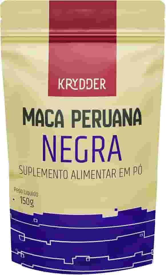 Maca Peruana Negra em Pó Premium Gelatinizada 150g - Importada Pura dos Andes, Potente para Energia Natural e Equilíbrio Hormonal - Krydde