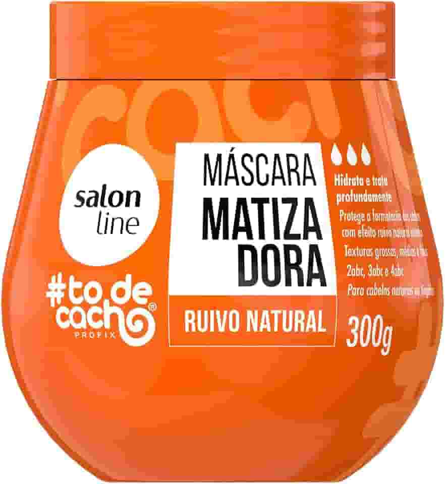 Salon Line, Máscara Matizadora, #TodeCacho, Ruivo Natural, Vegano - Para Cabelos Ondulados, Cacheados e Crespos, 300 g