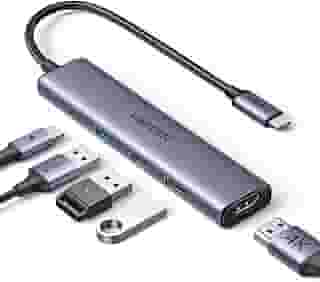 UGREEN Revodok 105 USB C Hub 5 em 1 adaptador multiporta 4K HDMI, fornecimento de energia de 100 W, 3 portas de dados USB-A, dongle USB C para MacBook Pro/Air, iPad Pro, iMac, iPhone 15 Pro/P