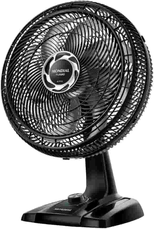 MONDIAL Ventilador de Mesa 40cm Turbo, Preto/Prata, 140W, 110V - NVT-40-8P-B