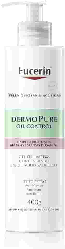 EUCERIN Gel de Limpeza Facial AntiAcne DermoPure Concentrado 400ml, Peles Oleosas e Acneicas