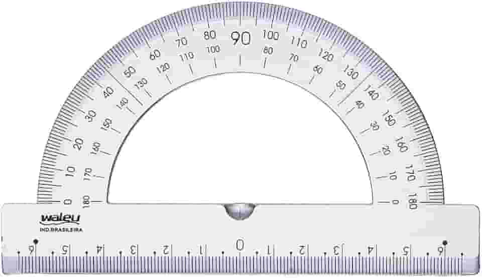 Transferidor 180° x 10 unidades, Waleu 10290001, Multicor
