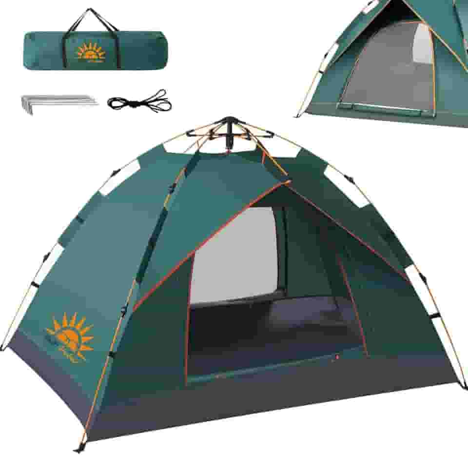 NEW HAWAII Barraca de Camping 2-3 Pessoas Impermeável com Mosquiteiro, Automático Fácil de Monta