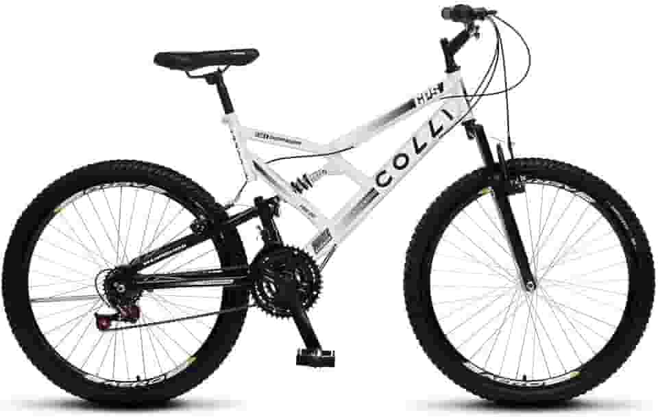 Colli Bike, Bicicleta GPS 148 Dupla Suspensão e Freios V-Brake, Aro 26 Aero, 36 Raias, 21 Marchas