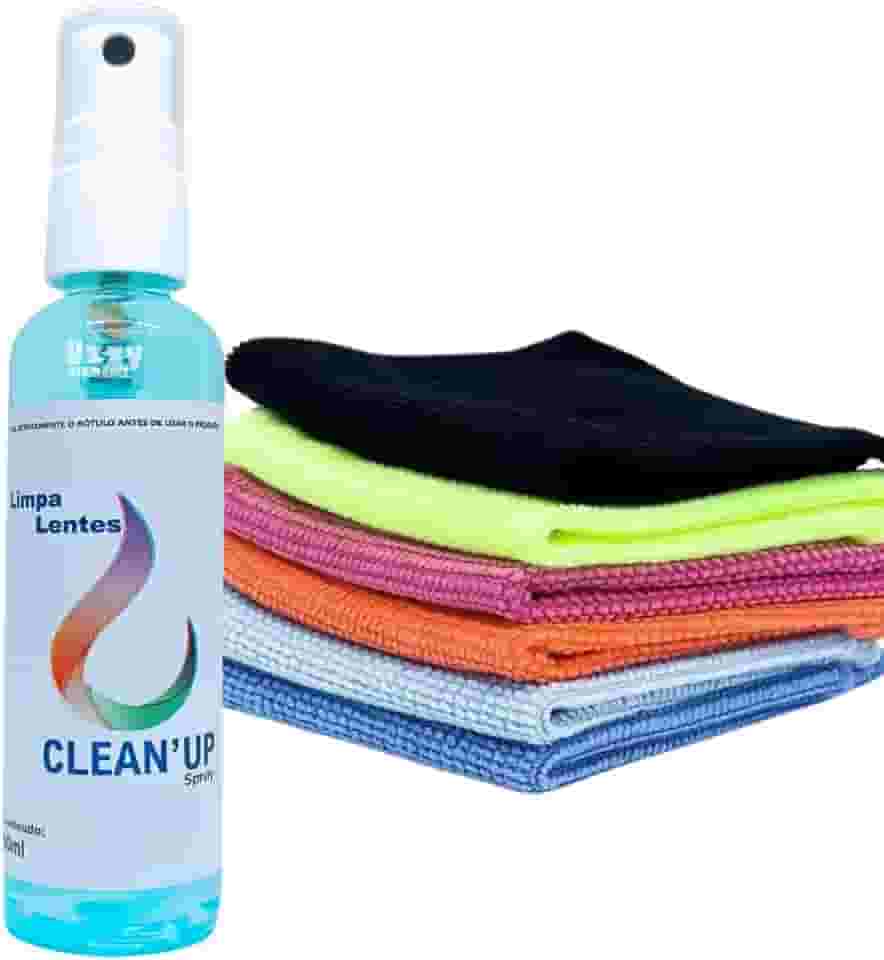 Limpa Telas e Lentes 120 ml com 5 Flanela Microfibra Limpa Óculos Celular computador notebook camera