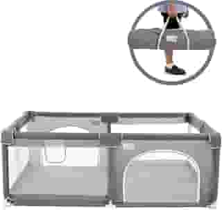 Cercado de Bebê Cercadinho Infantil Chiqueirinho Grande de Proteção Criança Grande Tamanho 180x150x66 MSP KIDS