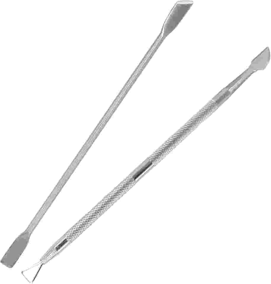 Kit 2un Espátula Palito Desencravador Raspador Manicure Aço Inox