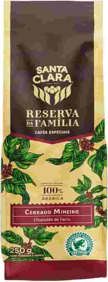 Café Torrado e Moído Cerrado Mineiro Santa Clara Reserva da Família Pacote 250g