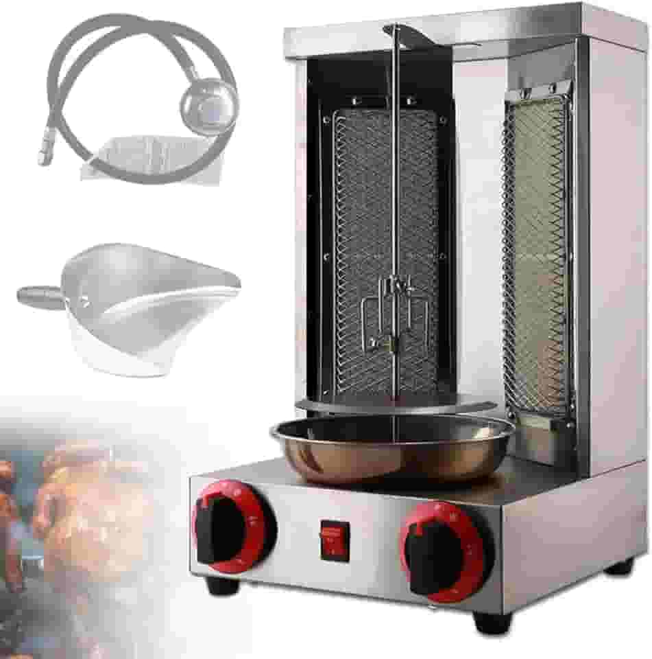 Máquina 3000w Capacidade Máxima Gás Vertical Carne Frango Spinning Doner Kebab Grill Gyro Forno