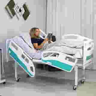 Cama Hospitalar Motorizada 5 Movimentos Altura Fixa Luxo Com Colchão D33