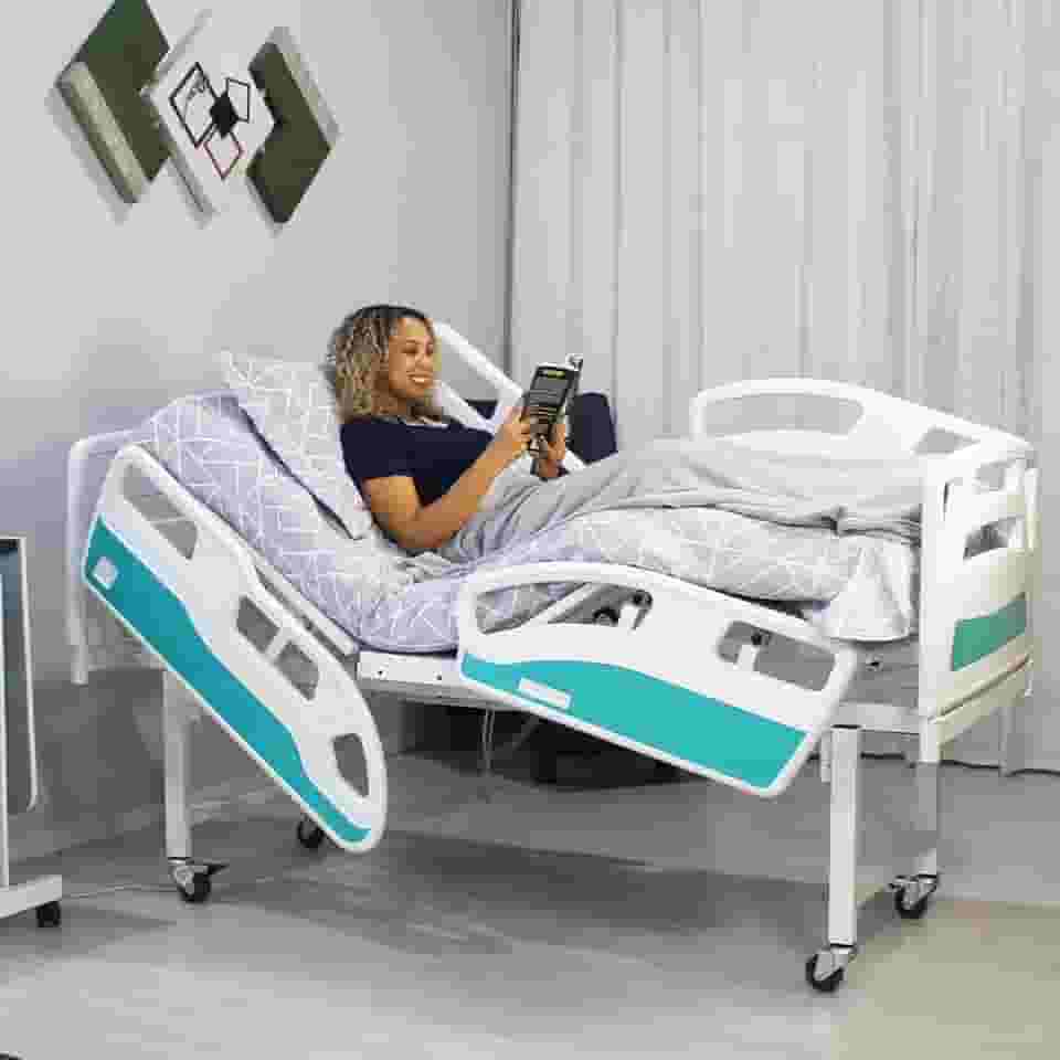 Cama Hospitalar Motorizada 5 Movimentos Altura Fixa Luxo