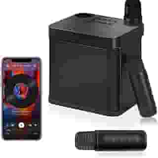 Elyblo Karaoke, Caixa de Som com Microfone, Karaoke com 2 Microfone Pontuação, Caixa de Som Karaoke 2 Microfone, Caixinha de Som com Microfone, 5 Horas, 110V, 220V