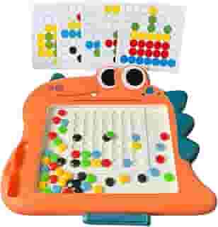 Lousa Magnética Infantil Educativo Interativo Didático com 6 Cartões e Caneta Magnética para Crianças de 3 Anos ou Mais Prancheta Desenho Criativo e Seguro Desenho Magnético Infantil Dino Sem Barulho