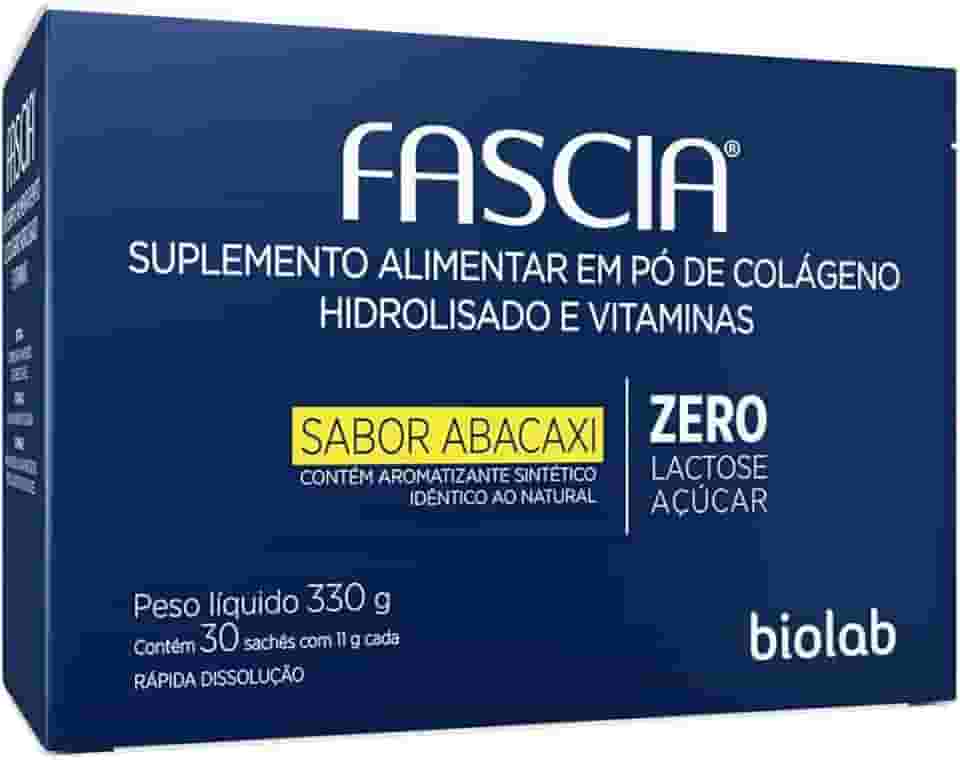 Fascia Colágeno Sabor Abacaxi Com 30 Saches