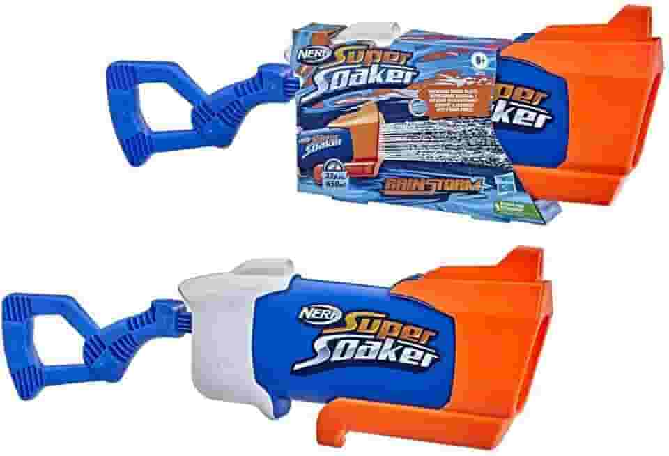 Nerf, Lançador de Água, Super Soaker, Rainstorm - Jato Forte, Fácil de Encher e Lançar, Capacidade de 650 ml - A partir de 6 Anos