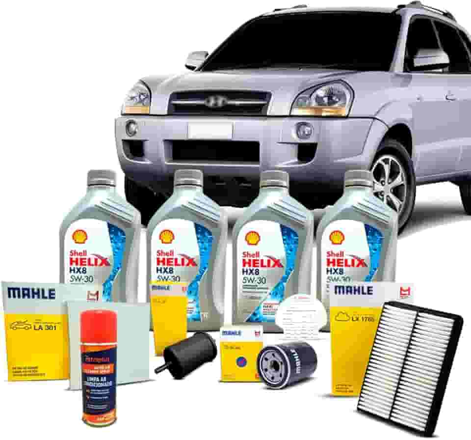 Kit Revisao 4 Litros Oleo Shell 5W30 API SP Sintético + Filtros Tucson 2.0 Flex 2012 até 2017