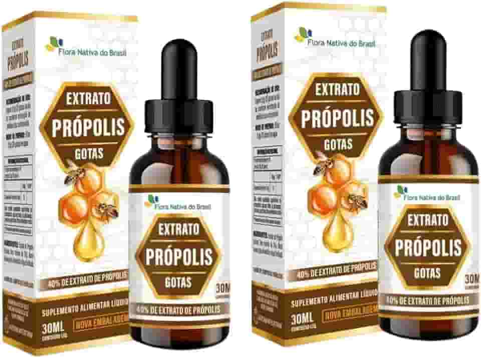 Kit 2x Extrato de Própolis (40% EXT) Marrom 30ML Flora Nativa do Brasil