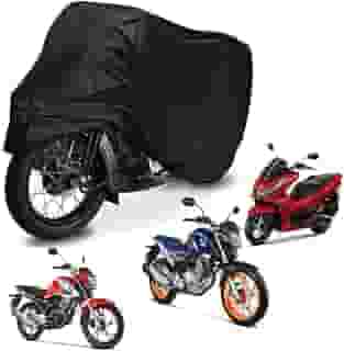 Capa de Cobrir Moto em Couro Impermeável Proteção Sol Chuva UV Com Forro Anti Riscos (BIZ 125 CC)
