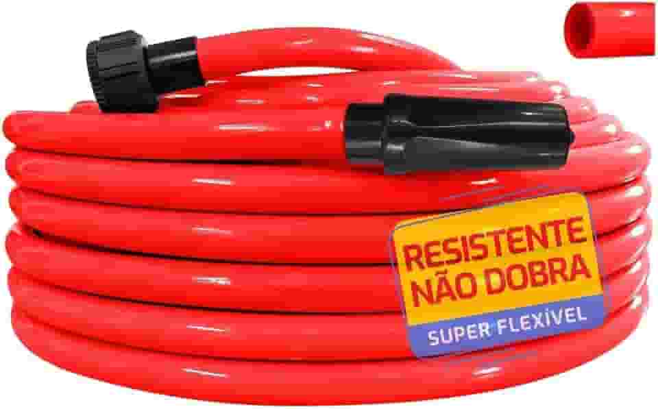 Mangueira Jardim 1/2 X 2mm Quintal 30 Metros Super Flexível Cor Laranja Resistente para maquina de alta pressão uso domestico Não dobra e não amassa