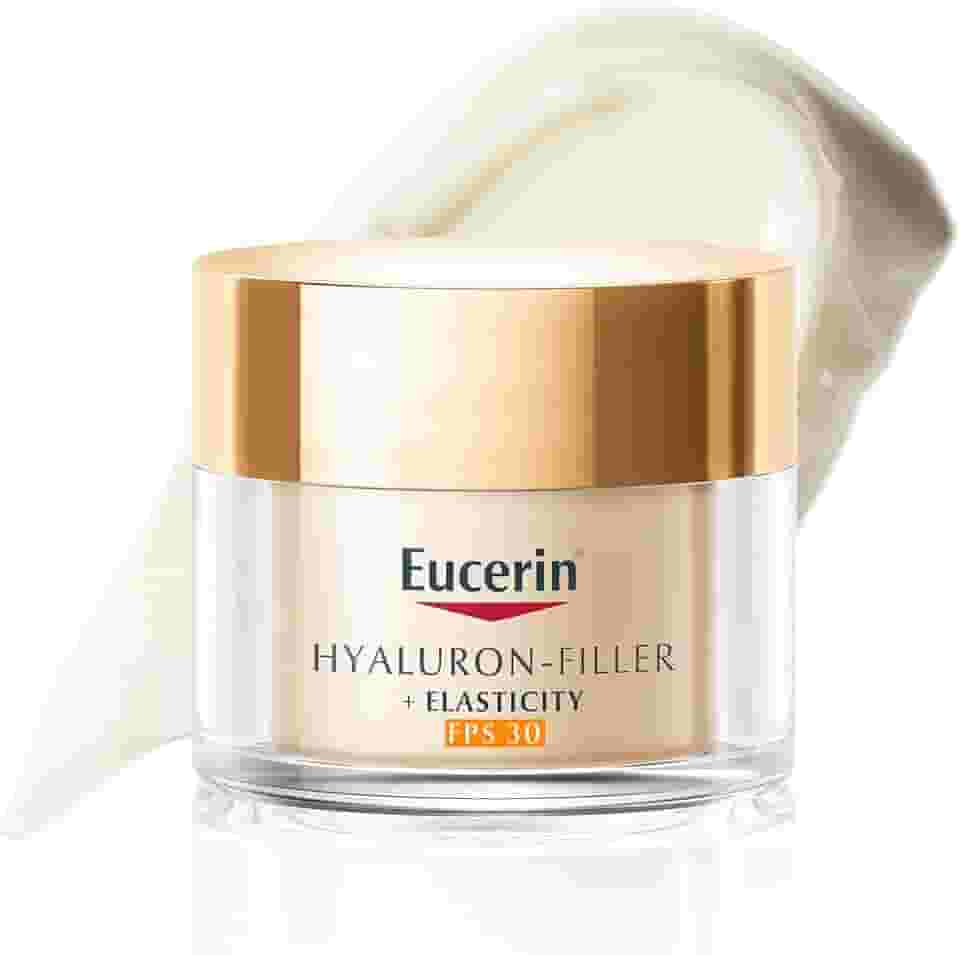 EUCERIN Creme Facial Anti-idade Firmador Dia FPS 30 50ml, Elasticity, Pele Madura, Hyaluron-Filler, Ácido Hialurônico, Antirrugas