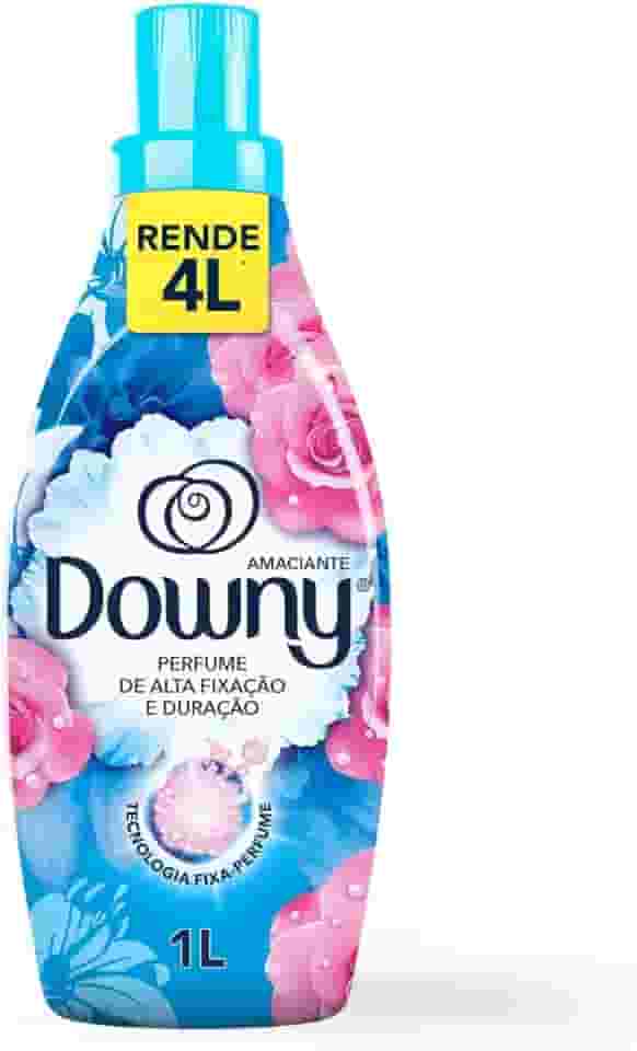 Downy Amaciante Concentrado Brisa de Verão 1L, Rende 4L, Perfume com Notas de Flores e Ar fresco